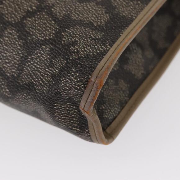 SAINT LAURENT Clutch Bag PVC Leather Beige Gray Auth bs31751